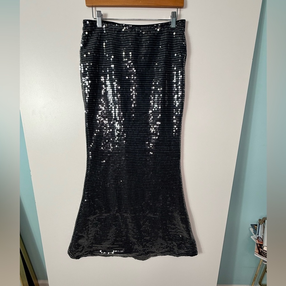 #658 Missguided Sequin Mermaid Maxi Skirt size S NWT